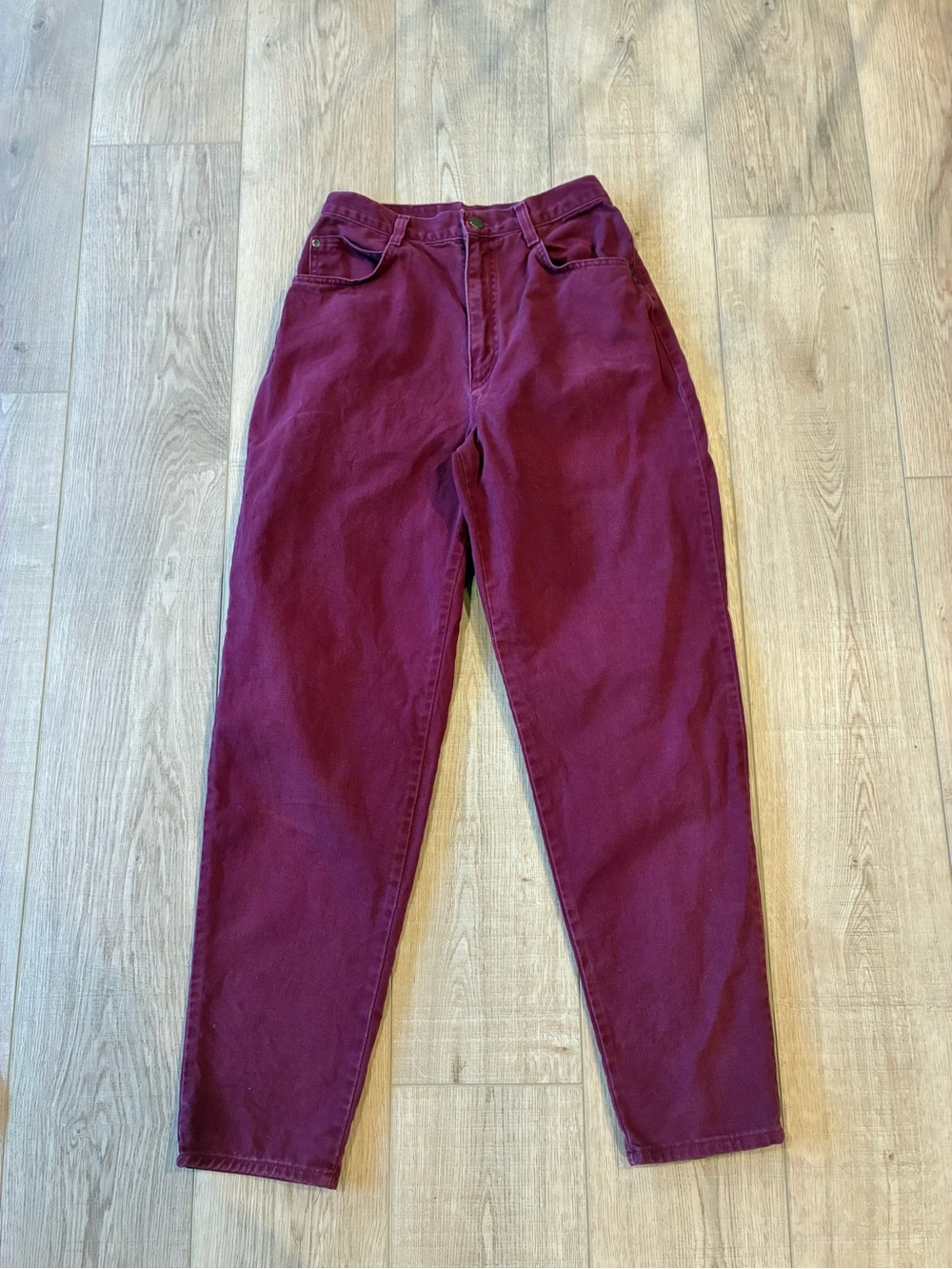Vintage Hunt Club High-Rise Maroon mom Jeans size 8 cotton